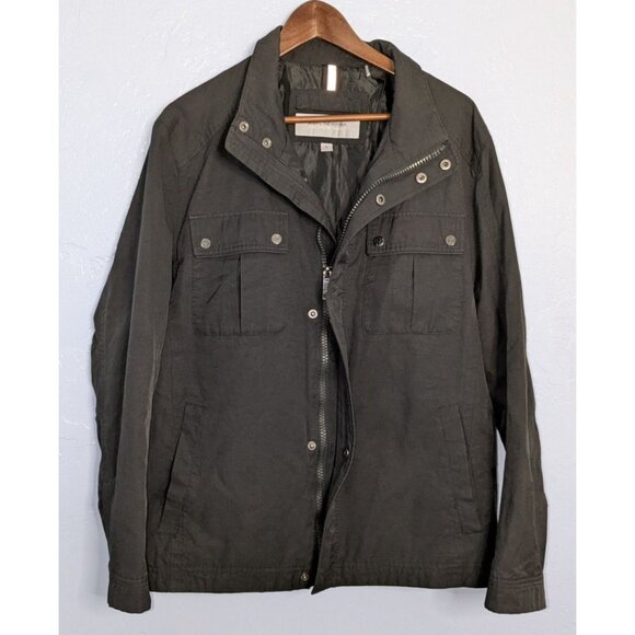 Marc New York Andrew Marc Mens XL Utility Jacket Black Button Pockets - Picture 14 of 15